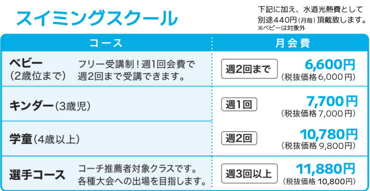 長野エリア料金表